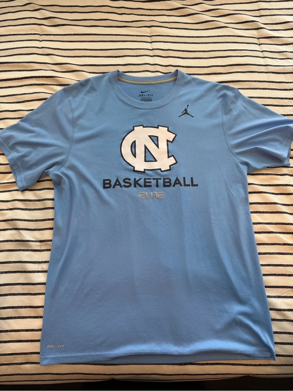 Jordan x North Carolina Light Blue Track Jacket and shirt Size Large
